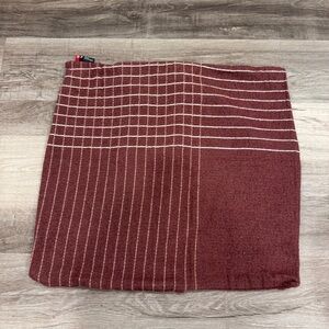 David Fussenegger Plaid Accent Pillow Cover Burgundy